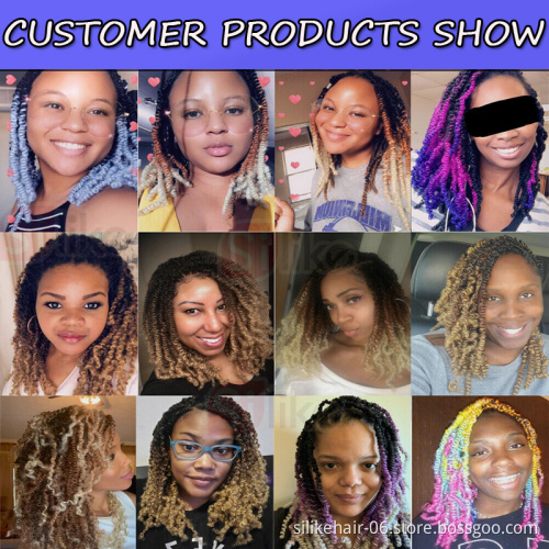30strands/pack 8 inch wholesale Spring Twist Hair Crochet Twist Braids Afro Hair Nubian Twist Braiding Synthetic Hair Extension